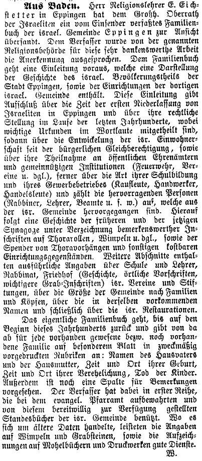 Die Synagoge in Eppingen (Kreis Heilbronn)